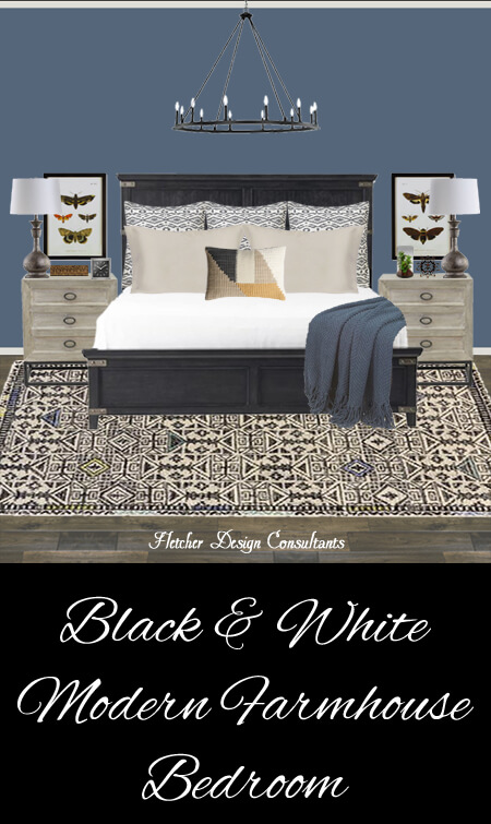 BlackAndWhiteModernFarmhouseBedroom 450