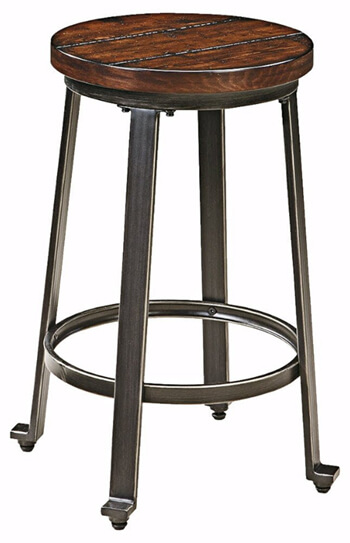 Ashley Furniture Signature Design - Challiman Bar Stool - Counter Height - Set of 2 - Rustic Brown