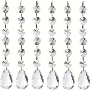 Cheap long chandelier crystals acrylic plastic