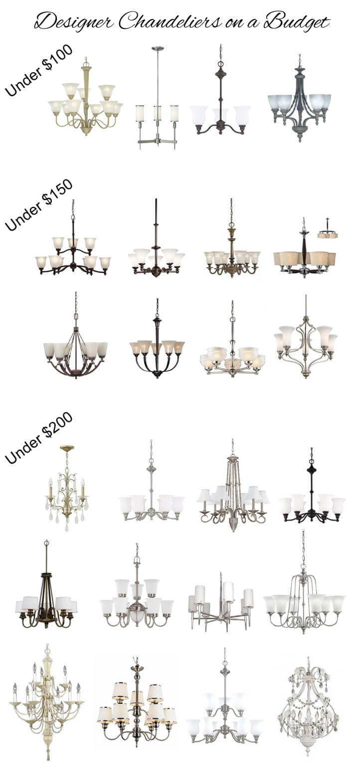 Designer chandeliers on a budget