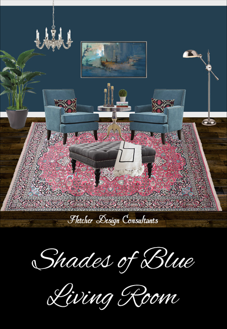 Shades Of Blue Living Room